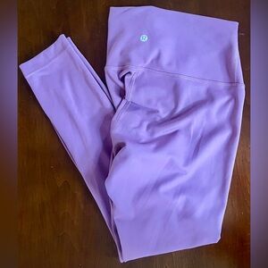 Like new lululemon size 8 wunder train purple pants